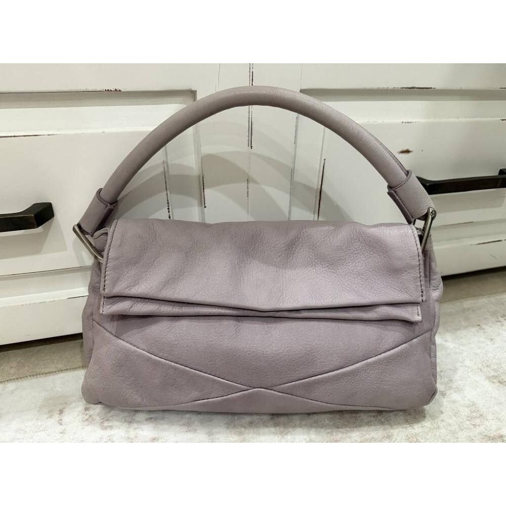 Kenneth Cole NY Lavender Purple Leather Flap Shoulder Bag